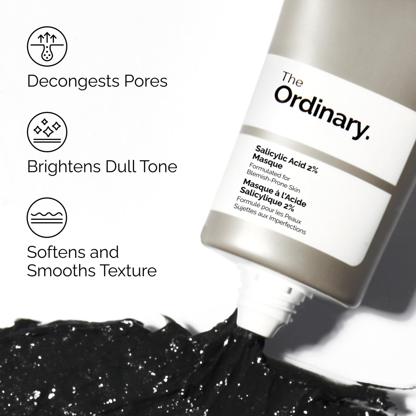 The Ordinary Salicylic Acid 2% Masque, Clarifying Charcoal & Clay Mask for Blemish-Prone Skin, 1.7 Fl Oz - Maple Wellness Supplements