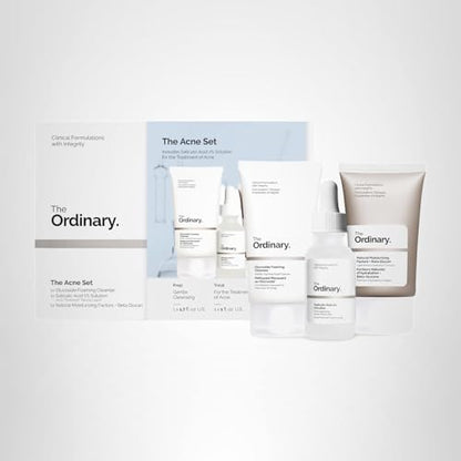 The Ordinary The Acne Set, 3-Step Skin Regimen with Glucoside Foaming Cleanser, Salicylic Acid 2% Solution - Maple Wellness Supplements