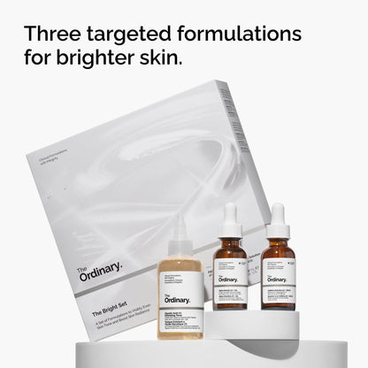 The Ordinary The Bright Set, 3-Step Regimen for Radiant, Even Skin Tone with Glycolic Acid 7% Exfoliating Toner - Maple Wellness Supplements