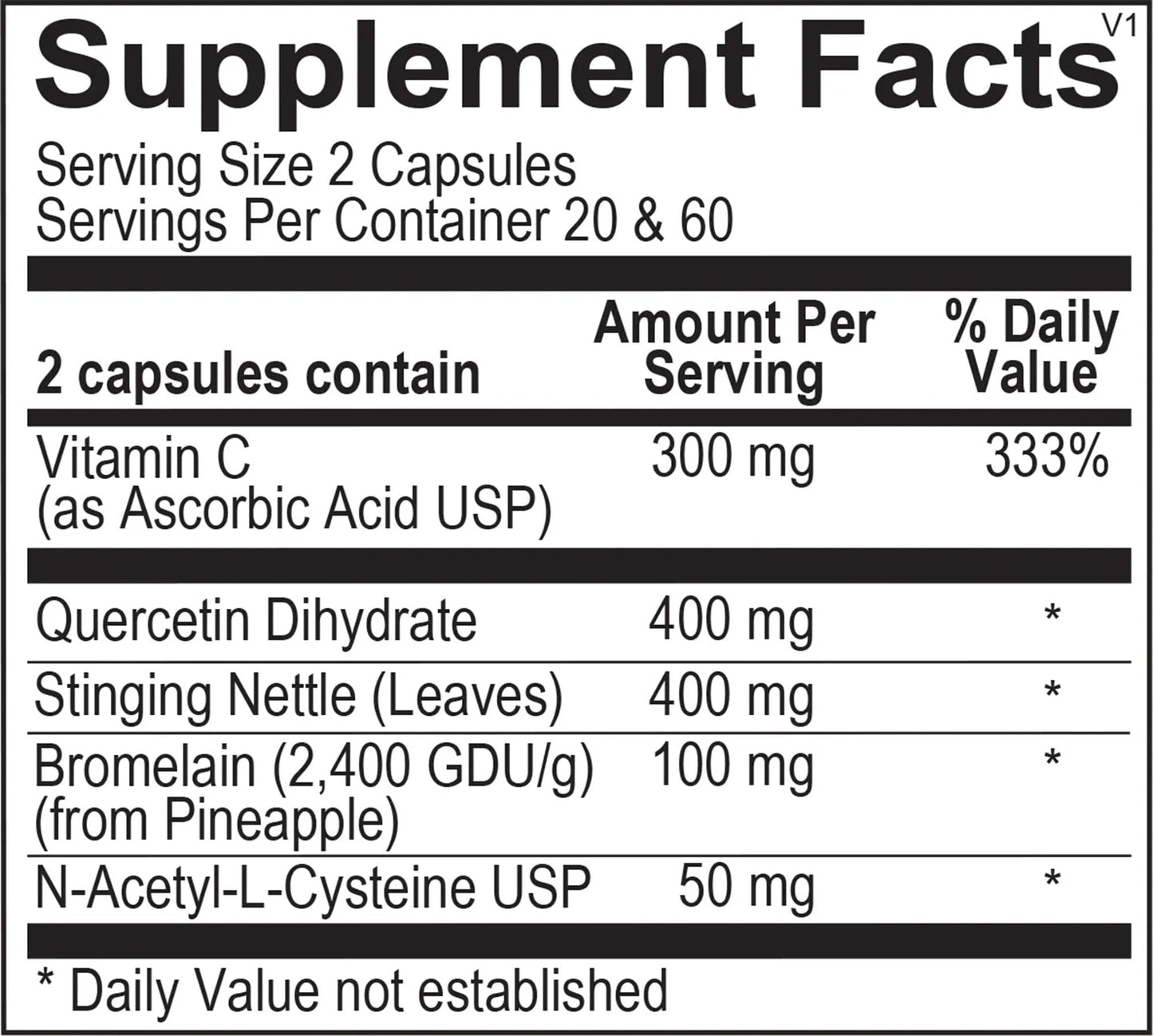 The Source Matters Alleviator Clear-ME SR Seasonal Allergy Relief and Immune Support | Quercetin, Bromelain, Stinging Nettles, NAC, and Vitamin C (40 Capsules) - Maple Wellness Supplements