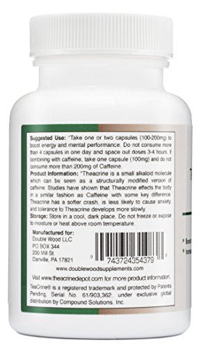 Theacrine (Teacrine) 100 Mg, 60 Capsules - Energy and Focus Supplement (Similar to Caffe - Maple Wellness Supplements