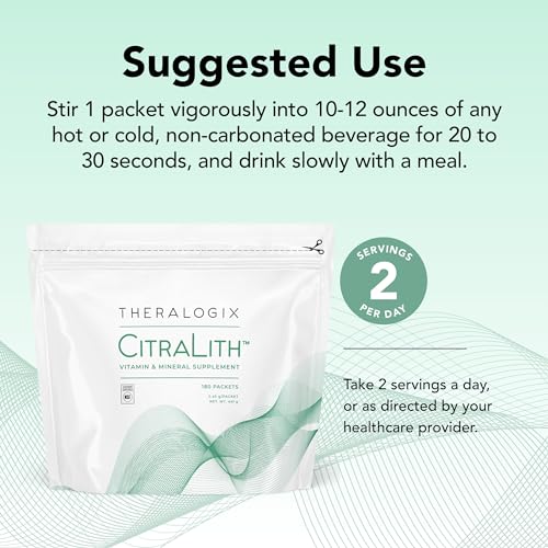 Theralogix CitraLith Vitamin & Mineral Supplement - 90-Day Supply - Kidney Health - Maple Wellness Supplements
