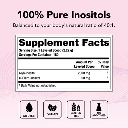 Theralogix Ovasitol Inositol Powder - 60 Servings - Myo-Inositol & D-Chiro Inositol - Maple Wellness Supplements