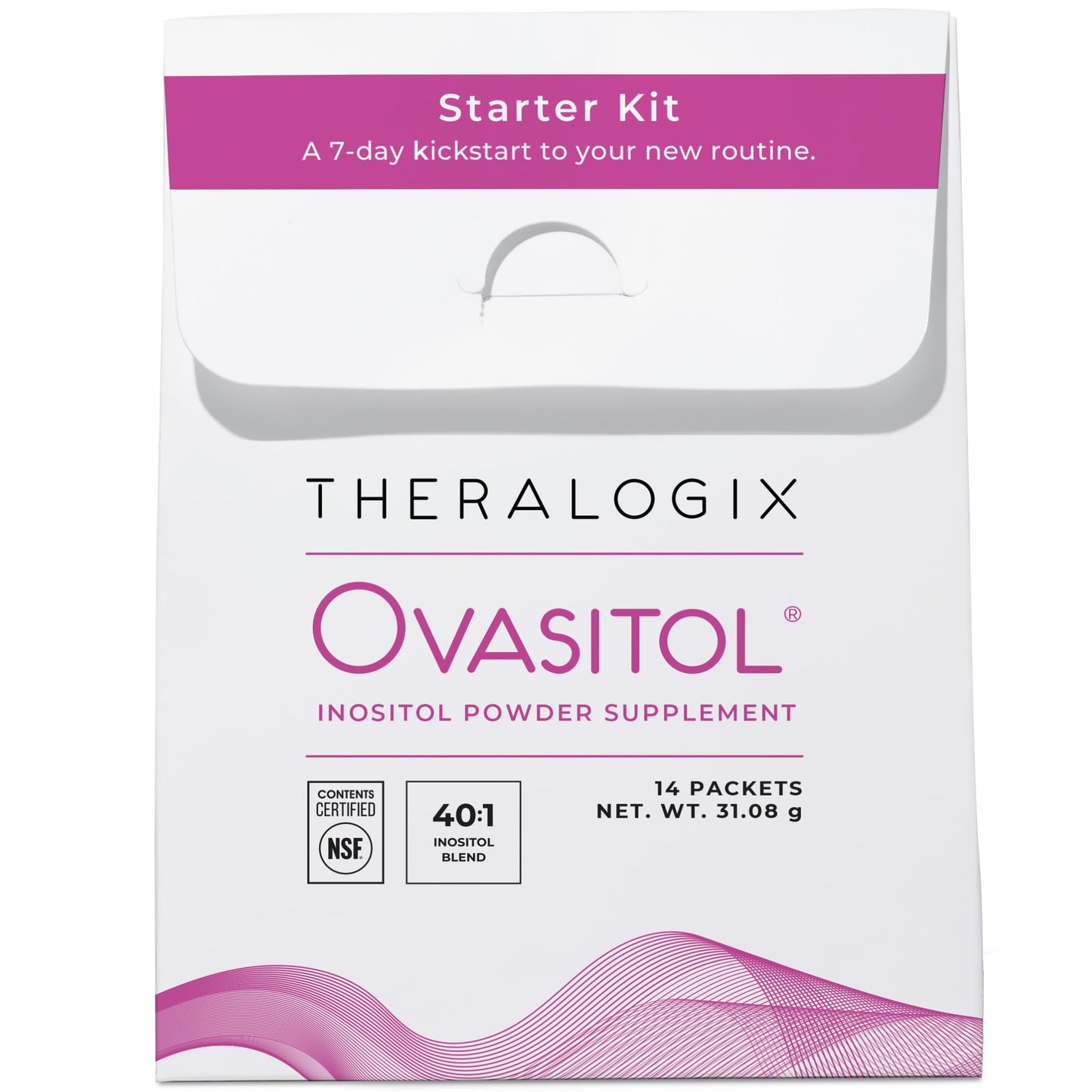 Theralogix Ovasitol Inositol Powder – 7-Day Starter Kit | Premium Inositol Supplement for Women | 40:1 Ratio Myo & D-Chiro Inositol - Maple Wellness Supplements