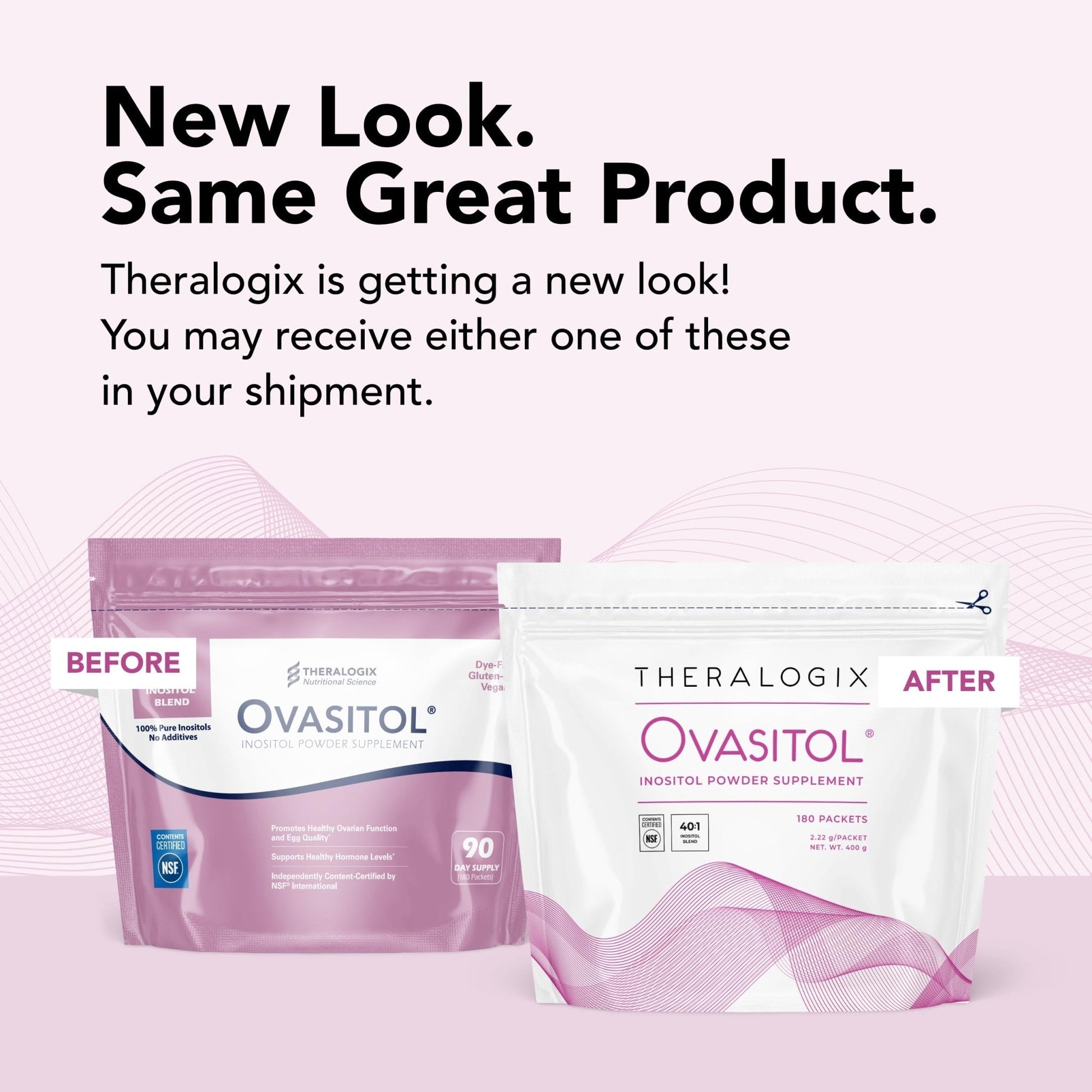 Theralogix Ovasitol Inositol Powder Packets - 180 Servings - Myo-Inositol - Maple Wellness Supplements