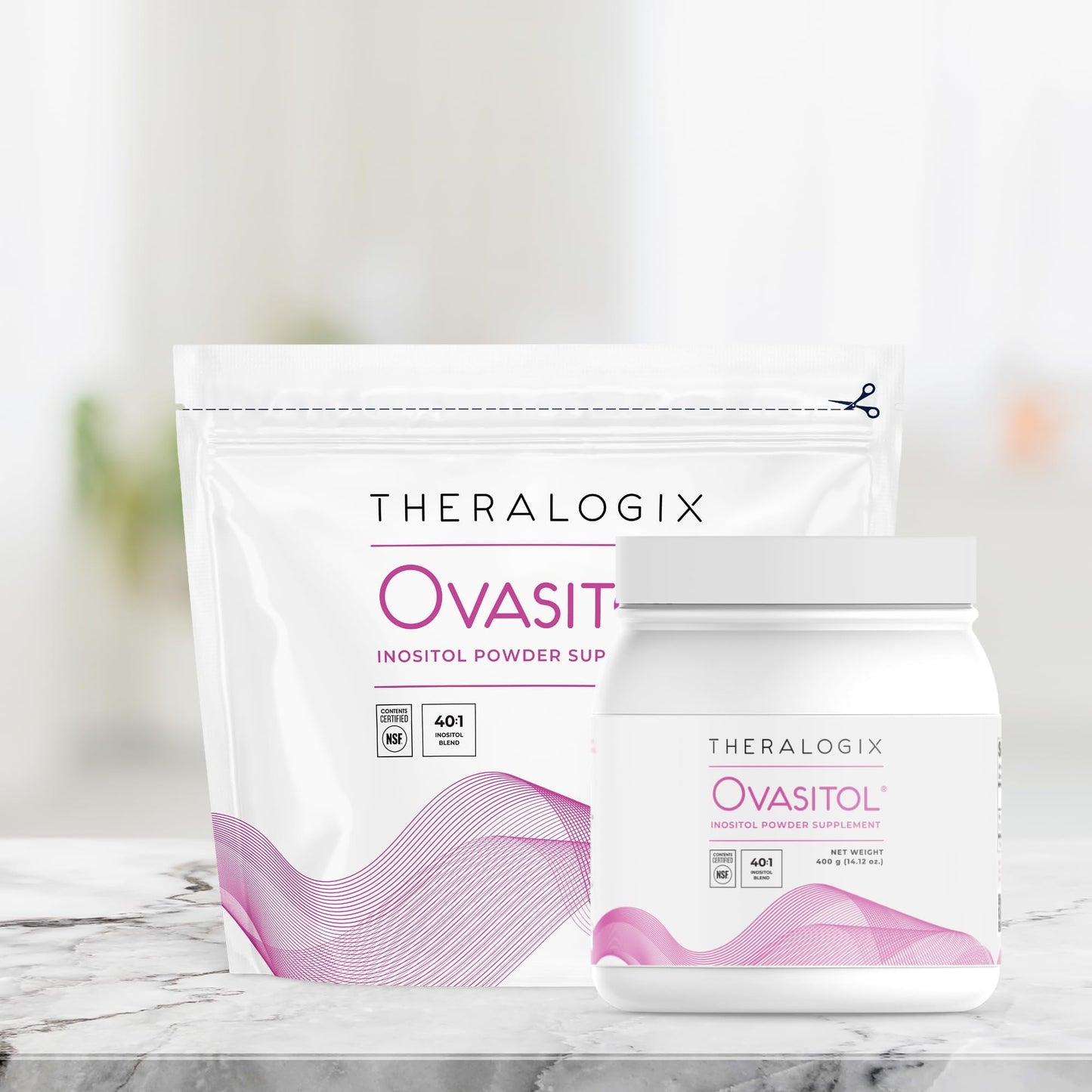 Theralogix Ovasitol Inositol Powder Packets - 180 Servings - Myo-Inositol - Maple Wellness Supplements