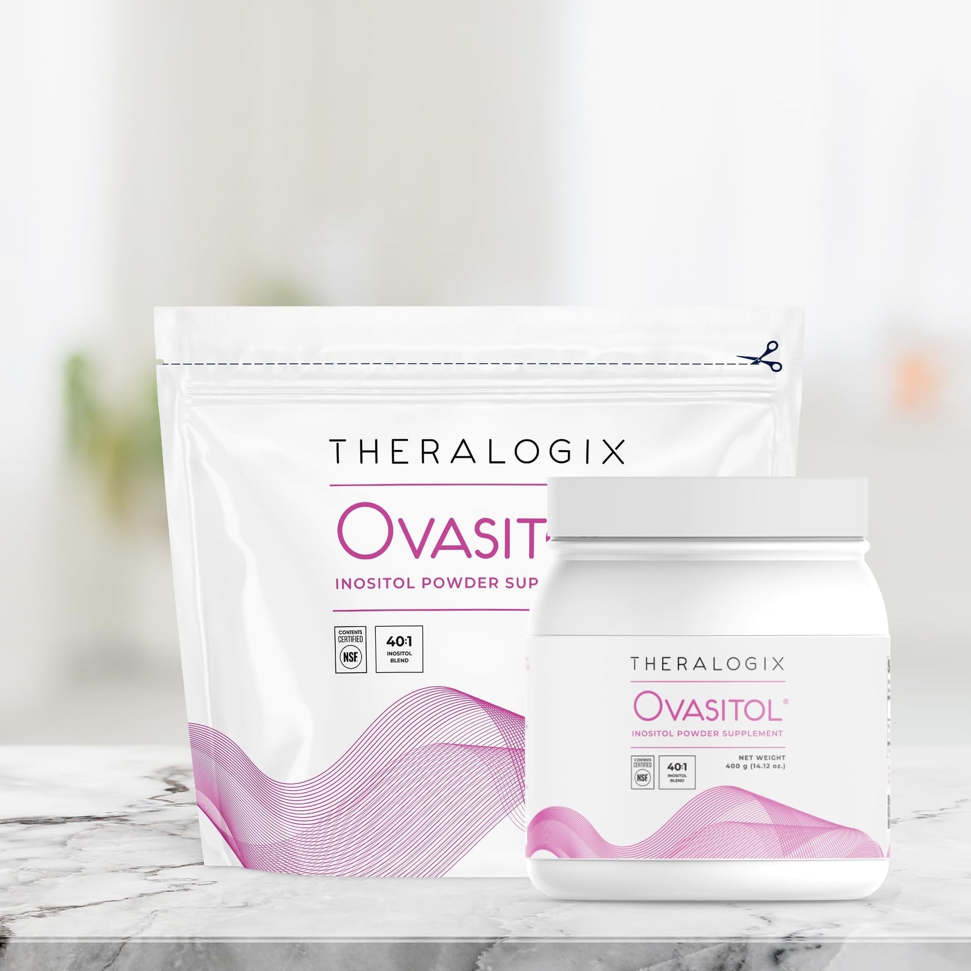 Theralogix Ovasitol Inositol Powder Packets - 180 Servings - Myo-Inositol - Maple Wellness Supplements