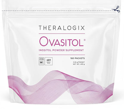 Theralogix Ovasitol Inositol Powder Packets - 90-Day Supply - Myo-Inositol & D-Chiro Inositol for Hormone Balance & Ovarian Function Support - Maple Wellness Supplements