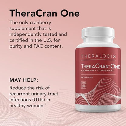 Theralogix TheraCran One Cranberry Capsules - 90-Day Supply - Cranberry Supplement - Maple Wellness Supplements