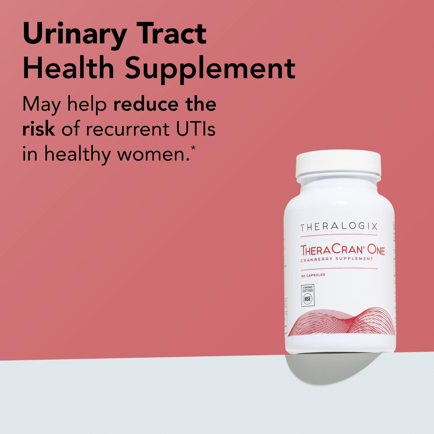 Theralogix TheraCran One Cranberry Capsules - 90-Day Supply - Supplement for Men & Women - to Support Urinary Tract Health* - 36mg Soluble PACs per Capsule - Maple Wellness Supplements