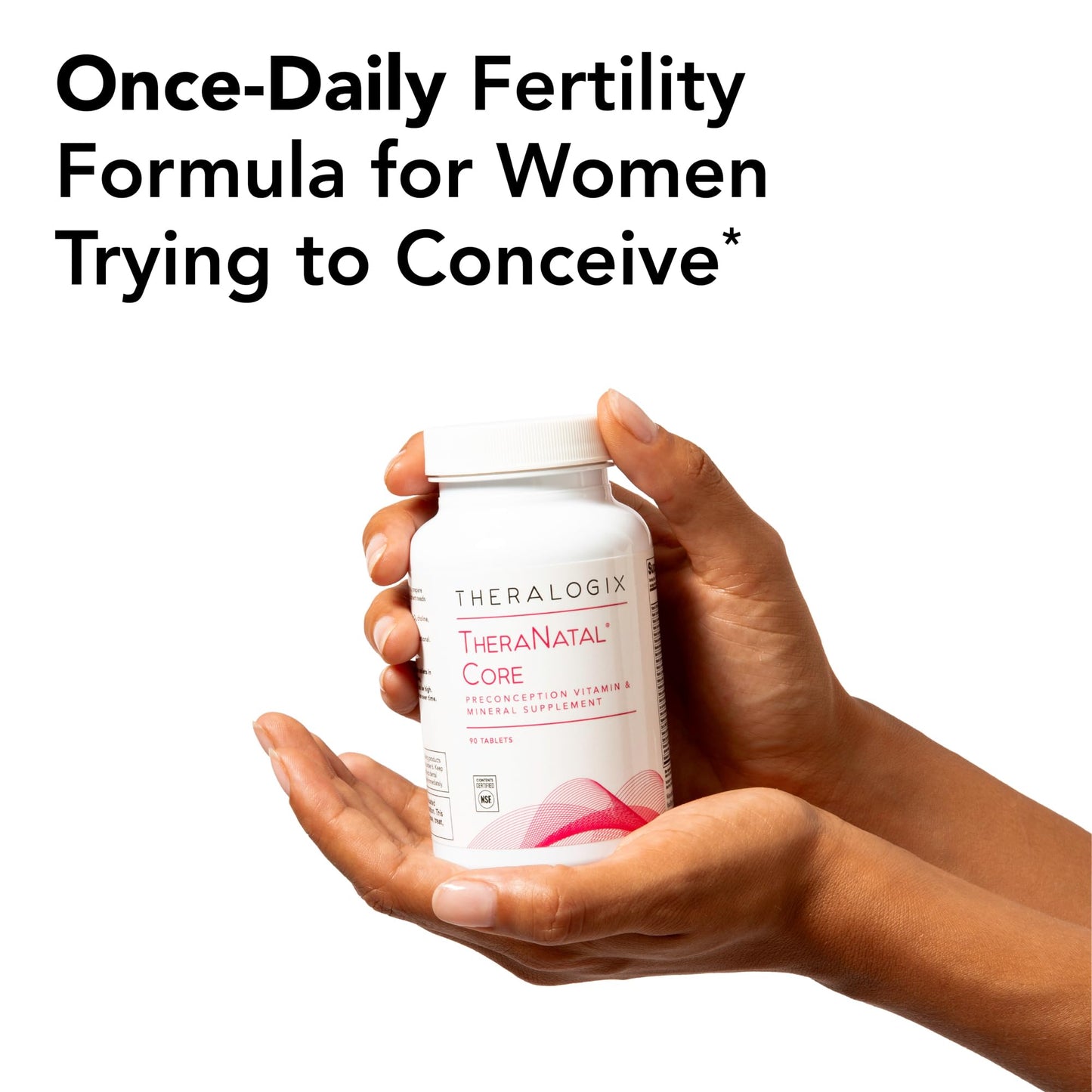Theralogix TheraNatal Core Preconception Vitamin Supplement - 90-Day Supply - Prenatal Vitamins & Fertility Supplement for Women with Folate, Vitamin D3 - Maple Wellness Supplements