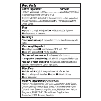 Theraworx Fast-Acting Foam for Foot Cramp Relief with Magnesium Sulfate - 3.4 Fl Oz - 1 Count - Maple Wellness Supplements