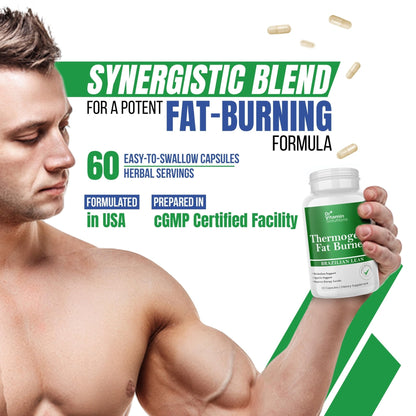 Thermogenic Fat Burner Brazilian Lean, Pills for Women, Waist Trimmer & Supplements for Bloating for Women & Men, 60 Capsules - Maple Wellness Supplements