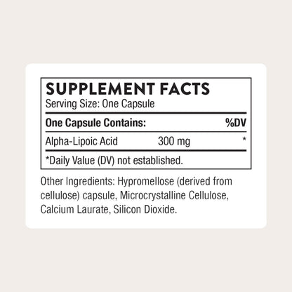 THORNE - Alpha-Lipoic Acid - Provides Antioxidant Support - Supports Liver Detox & Nerve, Eye, Metabolic & Liver Health* - Third-Party Certified - Maple Wellness Supplements