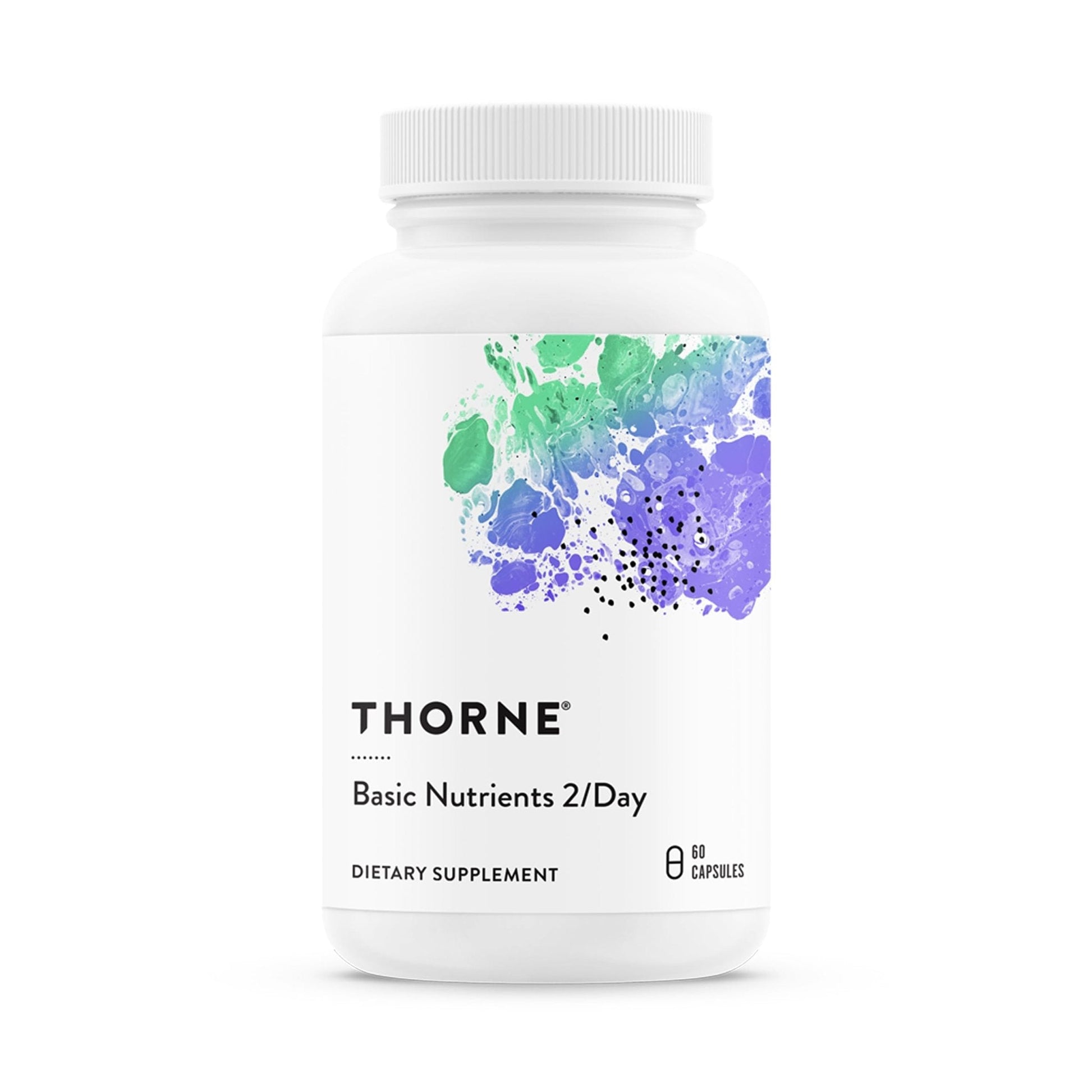 THORNE - Basic Nutrients 2/Day - Comprehensive Daily Multi-Vitamin with Optimal Bioavailability - Vitamin & Mineral Formula - Third-Party Certified - Maple Wellness Supplements