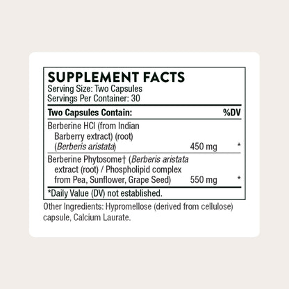 THORNE - Berberine - Dual Action Formula with Phytosome Plus Botanical Extract - Support Heart Health, Immune System - Maple Wellness Supplements