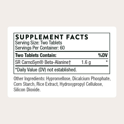 THORNE - Beta Alanine Sustained Release - Supports Muscle Output & Endurance - Helps Reduce Fatigue & Soreness* - Amino Acid Supplement - NSF Certified for Sport - Gluten & Dairy-Free - 120 Tablets - Maple Wellness Supplements
