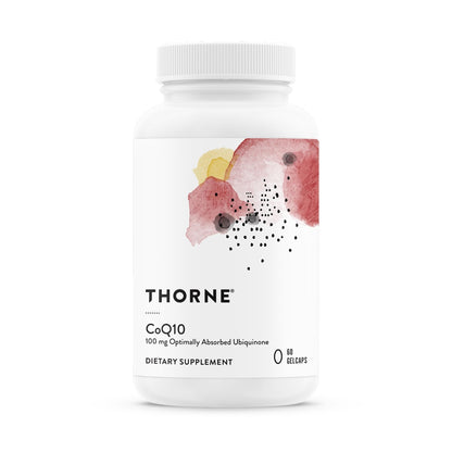 THORNE - CoQ10-100mg Optimally Absorbed Ubiquinone Supplement - Support Heart Health, Brain Function, Cellular Energy Production & Healthy Aging* - Gluten-Free, Dairy-Free - 60 Servings - Maple Wellness Supplements