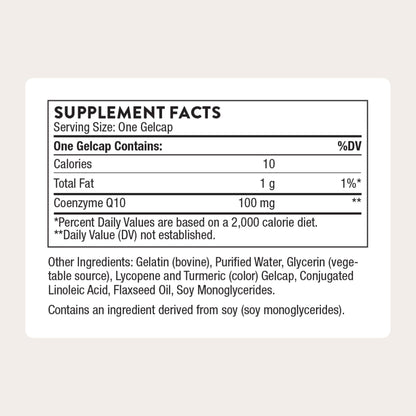 THORNE - CoQ10 - 100mg Optimally Absorbed Ubiquinone Supplement - Supports Heart Health, Brain Function, Cellular Energy Production & Healthy Aging - Maple Wellness Supplements