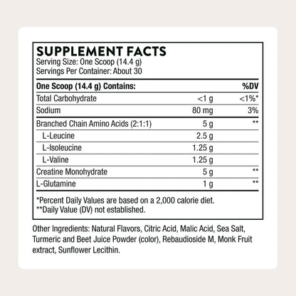 THORNE - Creatine + BCAAs - Micronized Creatine Monohydrate + BCAA Powder - Support for Muscles, Exercise Endurance & Recovery* - for Women & Men - Peach Mango - NSF Certified for Sport - 30 Servings - Maple Wellness Supplements
