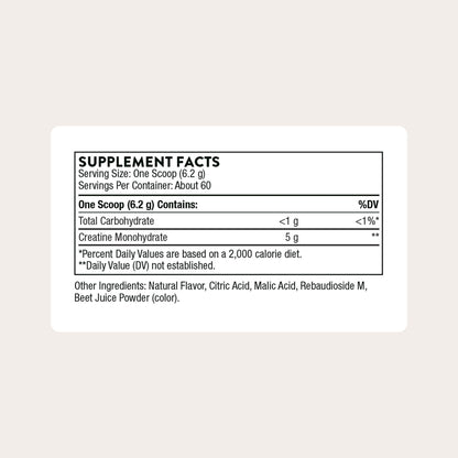 THORNE Creatine - Micronized Creatine Monohydrate Powder - Support for Muscles & Cognitive Function* - for Women & Men - Strawberry - NSF Certified for Sport - 5 g per Serving - 60 Servings - Maple Wellness Supplements