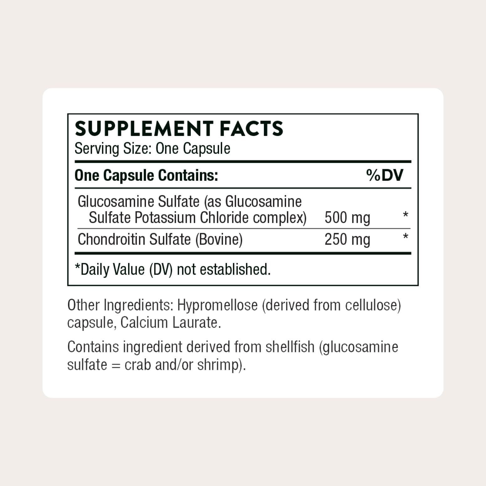 THORNE - Glucosamine & Chondroitin - Helps Maintain Healthy Joint Function & Mobility - Supports Normal Cartilage Formation* - Third-Party Certified - Gluten, Dairy & Soy-Free - 90 Capsules - Maple Wellness Supplements