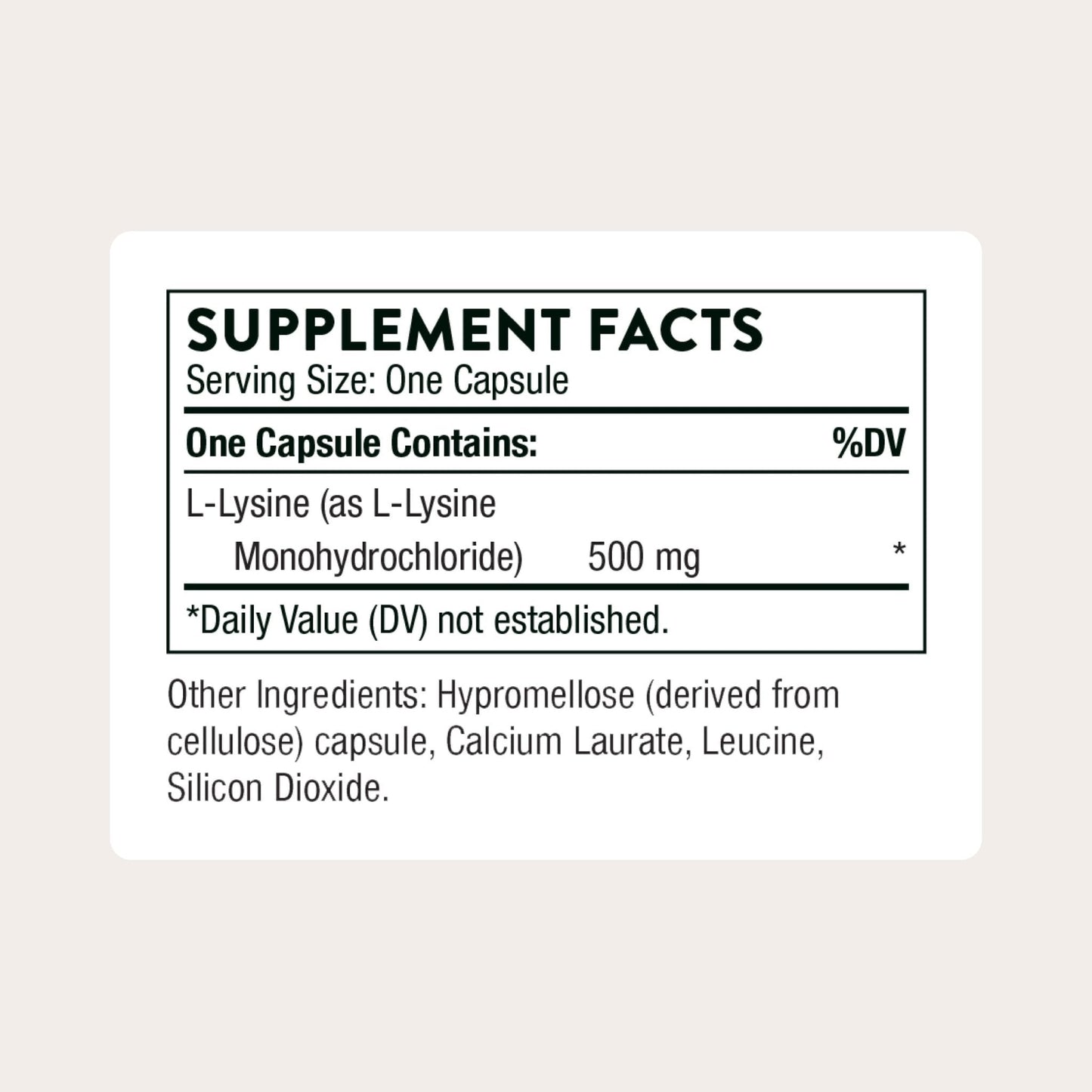 THORNE - Lysine - Supports Immune, Skin & Bone Health - Promotes Collagen Formation - L-Lysine Amino Acid Supplement - Maple Wellness Supplements