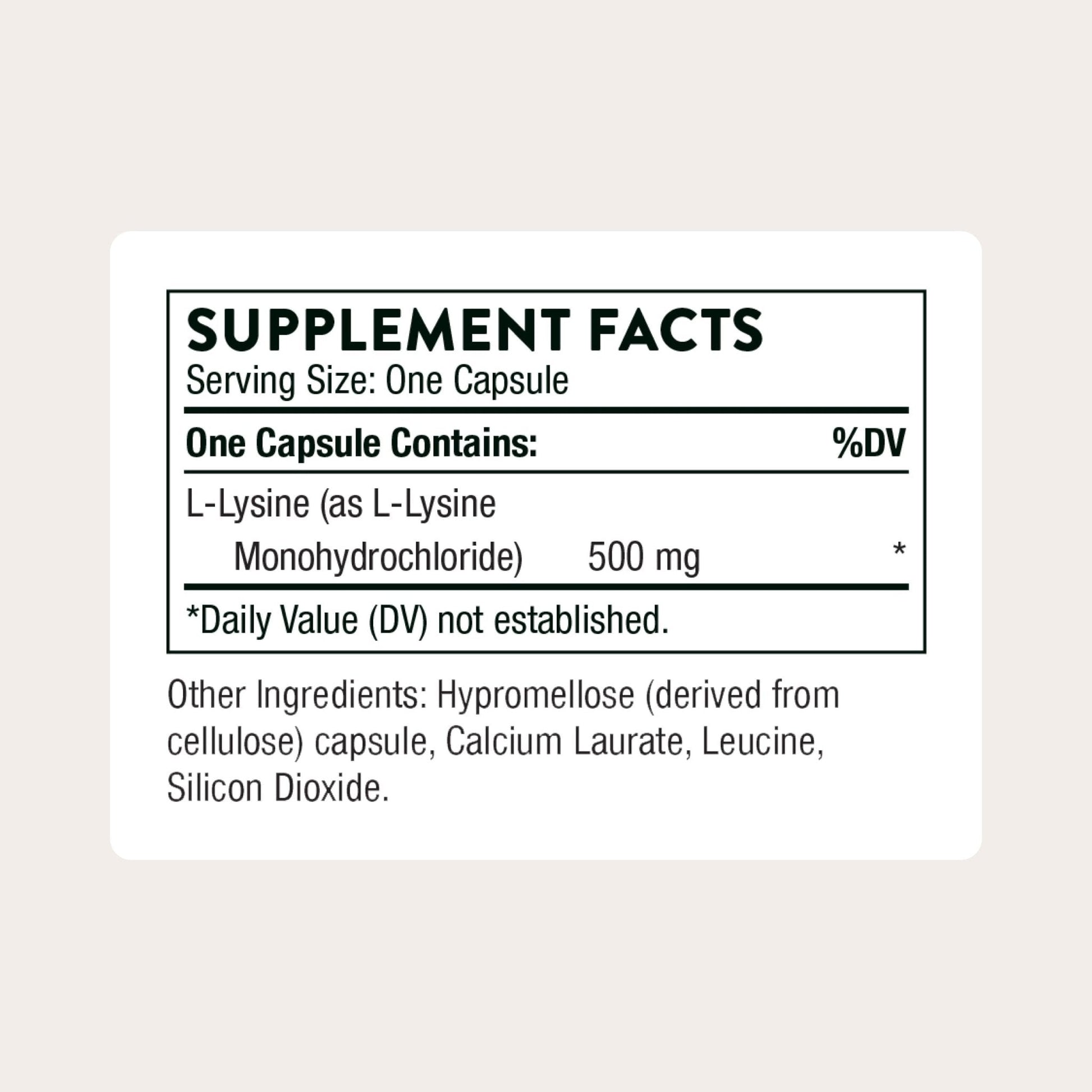 THORNE - Lysine - Supports Immune, Skin & Bone Health - Promotes Collagen Formation - L-Lysine Amino Acid Supplement - Maple Wellness Supplements