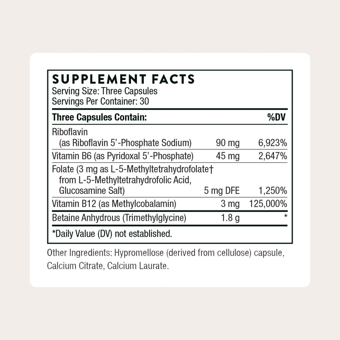 THORNE - Methyl-Guard Plus - Active Folate (5-MTHF) with Vitamins B2, B6 & B12 - Supports Methylation & Healthy Level of Homocysteine - Maple Wellness Supplements