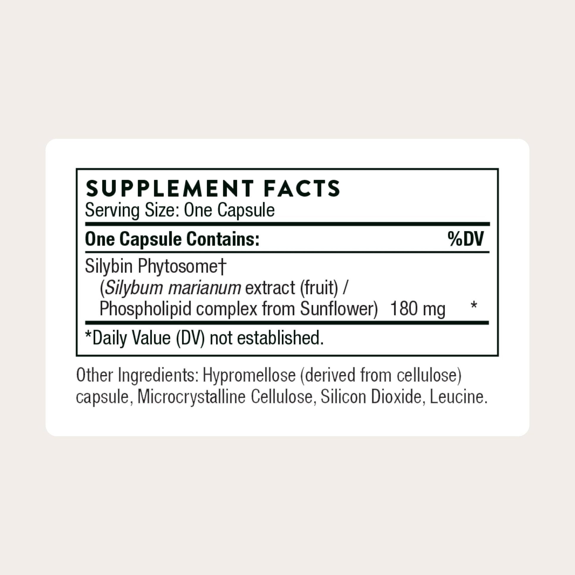 THORNE - Milk Thistle Phytosome (Formerly Siliphos) - Botanical Extract Complex for Antioxidant and Liver Support* - Third-Party Certified - Maple Wellness Supplements