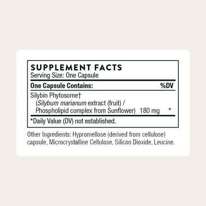 THORNE - Milk Thistle Phytosome (Formerly Siliphos) - Botanical Extract Complex for Antioxidant and Liver Support* - Third-Party Certified - Maple Wellness Supplements