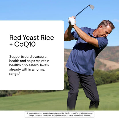 THORNE - Red Yeast Rice + CoQ10 - Maintain Healthy Cholesterol Levels & Supports Cardiovascular Health - Added Antioxidant Support* - Gluten-Free, Dairy-Free - 120 Servings - Maple Wellness Supplements