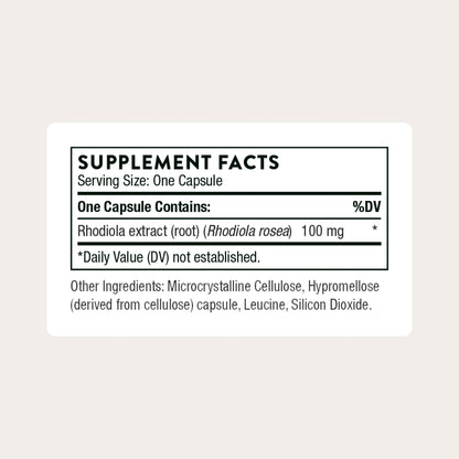 Thorne Rhodiola - Botanical Supplement for Stress Relief - Enhances Sleep, and Mental Focus - 60 Capsules - Maple Wellness Supplements