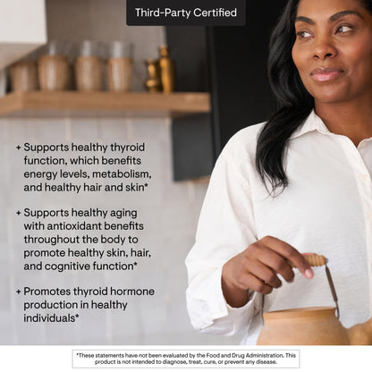 THORNE - Selenium - 200 mcg Selenium Supplement for Antioxidant Support - Supports Thyroid Health, Immune Function & Healthy Aging - Third-Party Certified - Gluten, Dairy & Soy-Free - 60 Capsules - Maple Wellness Supplements