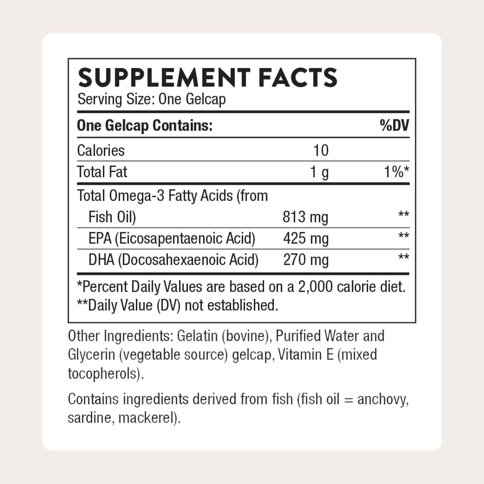 THORNE - Super EPA - Omega-3 Fatty Acids EPA 425mg & DHA 270mg Supplement - Support Brain, Cardiovascular, Joints & Skin* - Gluten, Dairy & Soy-Free - 90 Gelcaps - Maple Wellness Supplements