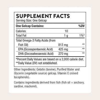 THORNE - Super EPA - Omega-3 Fish Oil Supplement with EPA & DHA from Sustainably Sourced Fish - Supports Brain, Skin, Joint & Heart Health* - Third-Party Certified - Maple Wellness Supplements