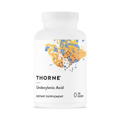 THORNE - Undecylenic Acid (Formerly Formula SF722) - 250 mg of Undecylenic Acid - for a Healthy Balance of Gut & Vaginal Flora* - Gluten Free - 250 Gelcaps - 50 Servings - Maple Wellness Supplements