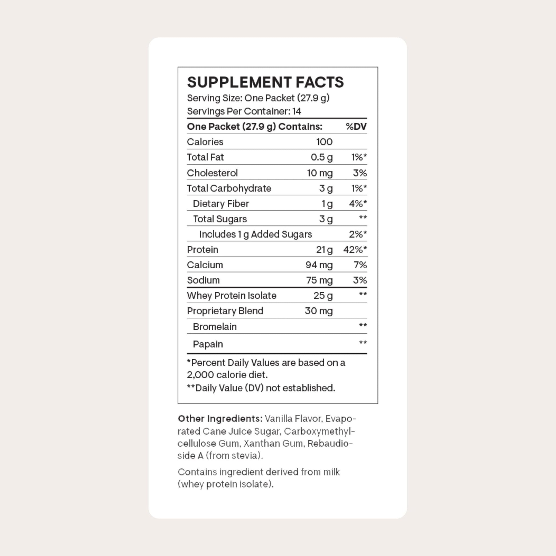 THORNE - Whey Protein Isolate - 21 Grams of Easy-to-Digest Whey Protein Powder - NSF Certified for Sport - Vanilla - 13.79 Ounces - 14 Packets - Maple Wellness Supplements