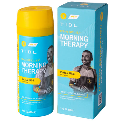 TIDL Pain Relief Spray, 3 Oz, Refreshing Morning Therapy for Muscle, Joint & Neck Pain Relief, Energizing, Plant-Based Menthol & Camphor Pain Reliever, Quick Drying Formula - Maple Wellness Supplements