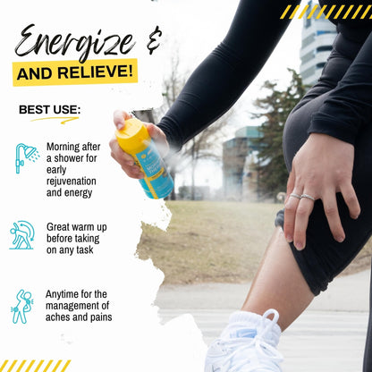 TIDL Pain Relief Spray, 3 Oz, Refreshing Morning Therapy for Muscle, Joint & Neck Pain Relief, Energizing, Plant-Based Menthol & Camphor Pain Reliever, Quick Drying Formula - Maple Wellness Supplements