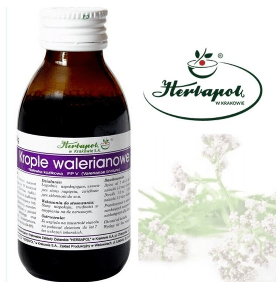 Tincture of Valerian root natural 100ml 3,4 fl.oz. Waleriana Herbapol - Maple Wellness Supplements