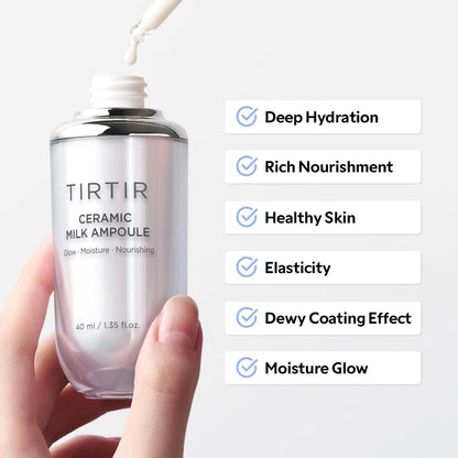 TIRTIR Ceramic Milk Ampoule (1.35 Fl Oz) - Maple Wellness Supplements