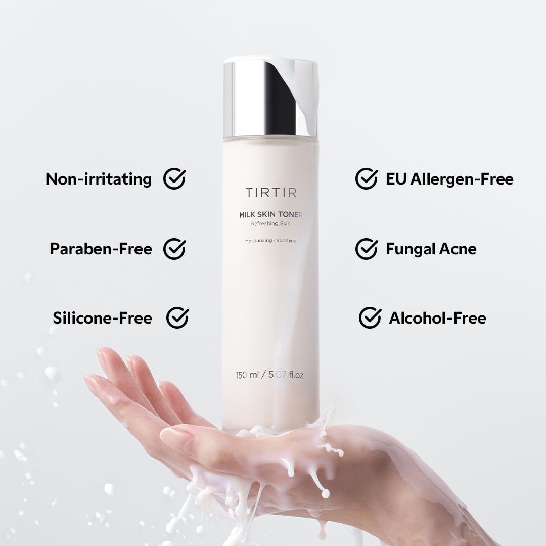 TIRTIR Milk Skin Rice Toner - Deep Moisturizing, Hydrating and Refreshing for face, Niacinamide, Ceramide, Rice Bran Extract - Maple Wellness Supplements