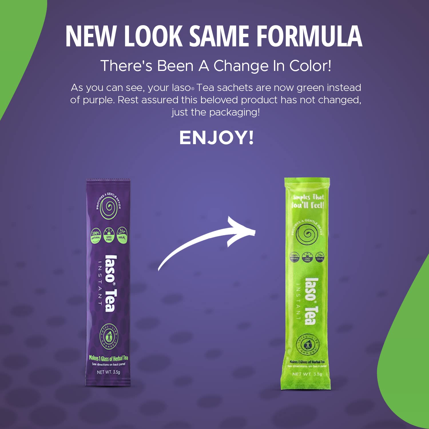 TLC Total Life Changes IASO Natural Detox Instant Herbal Tea - Expiration Date on the Top - Maple Wellness Supplements