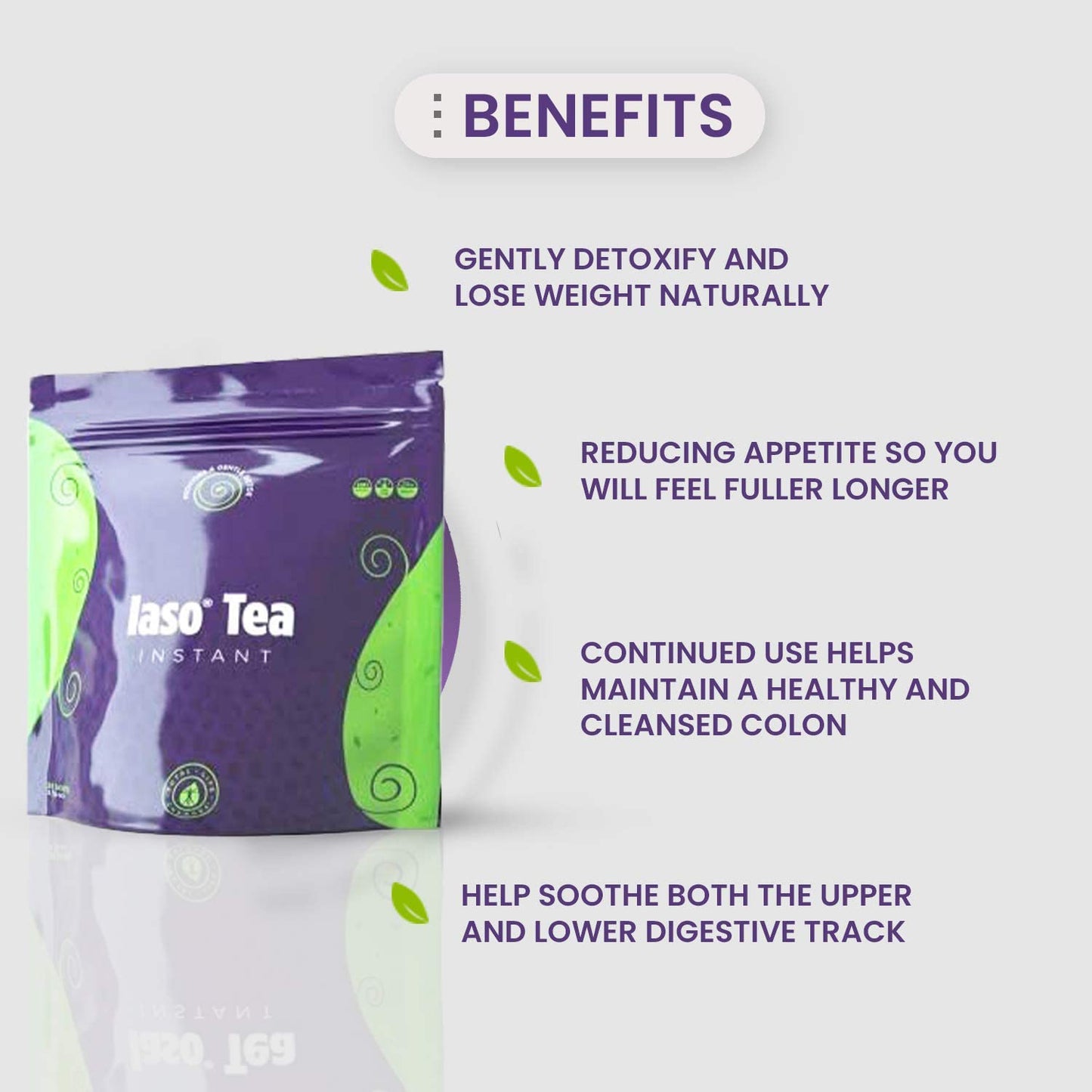 TLC Total Life Changes IASO Natural Detox Instant Herbal Tea - Expiration Date on the Top - Maple Wellness Supplements