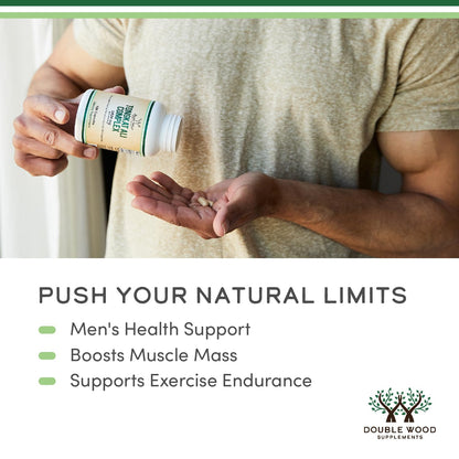 Tongkat Ali Extract - Ultra High Potency 200:1 - for Men (Longjack) Eurycoma Longifolia, 1000mg per Serving, 120 Capsules - with 20mg Tribulus Terrestris - Maple Wellness Supplements