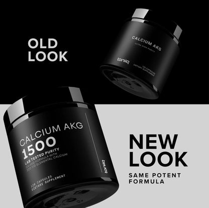 Toniiq 1500mg Ultra High Purity Ca AKG Supplement - 99%+ Highly Purified and Bioavailable Calcium Alpha-Ketoglutarate - Calcium AKG Longevity Supplement - 120 Ca-AKG Vegetarian Capsules - Maple Wellness Supplements