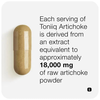 Toniiq Artichoke Extract 15:1 – with 5% Cynarin (60 mg) – 120 Vegan Capsules – Liver & Digestive Support - Lab Tested - Non-GMO - Maple Wellness Supplements