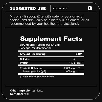 Toniiq Colostrum Powder – Ultra High Potency 50% IgG Concentrate – Farm-to-Jar Traceable French Colostrum – Microfiltered for Purity – Third-Party Lab Verified – 30 Servings - Maple Wellness Supplements