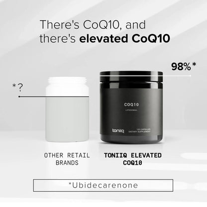 Toniiq CoQ10 400mg Extra Strength - Ultra High Purity - Liposomal for Superior Absorption - 98% Purified - Third-Party Tested, 120 Veggie Capsules - Maple Wellness Supplements